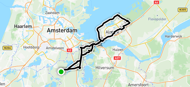 Ride image for Oostvaarderplas 105  km track