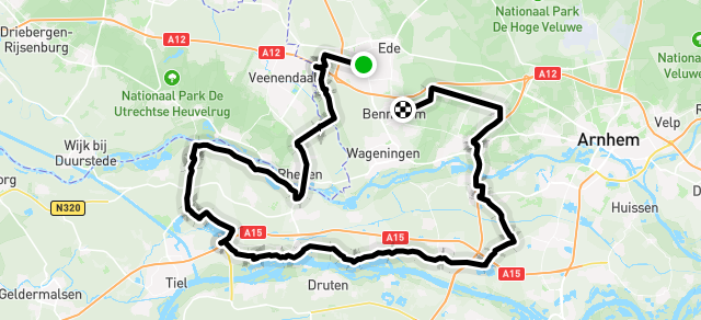 Ride image for W85km rondje betuwe