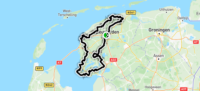 Elfsteden Knooppuntroute 256km
