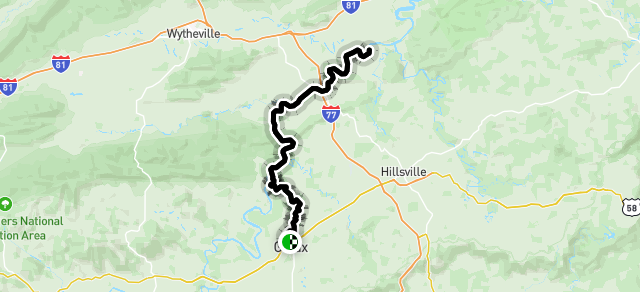 Ride image for New River Trail Galax -  Out & Back 71