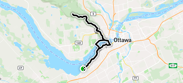 Ride image for Britannia to Pink Lake, return via Commanda