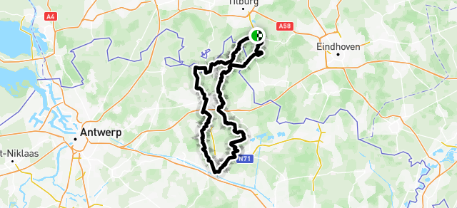 Ride image for Hilvertocht 135 km, zie beschrijving.
