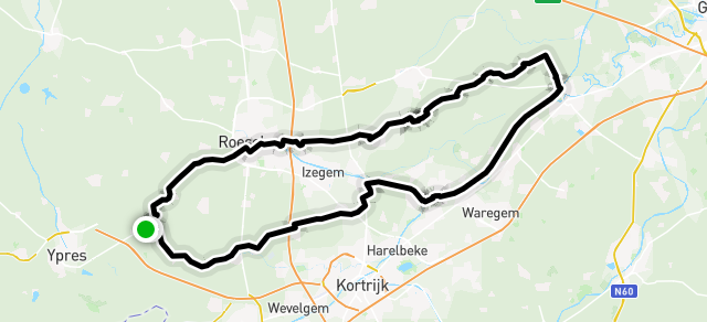 Ride image for a 26/7 deinze 101km