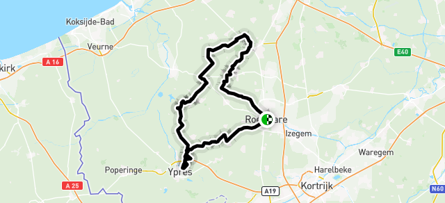 Ride image for Zondagrit A-team - Wijnendale Weekend Dag 2 - 93 KM
