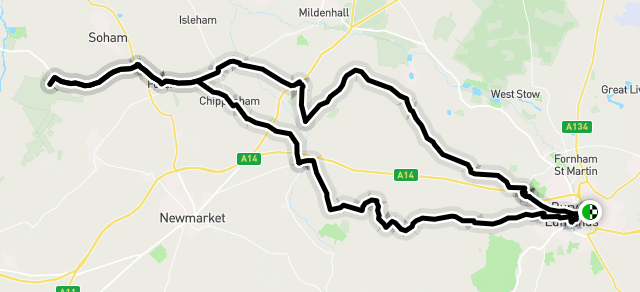 Ride image for *Mocha Plus* HQ to Wicken Fen (80.12km)