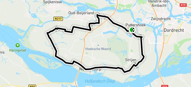 Ride image for Vaste winterrondje Hoeksche Waard. 