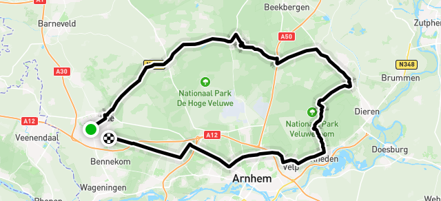 Ride image for W 79k  Hoenderloo, Woeste Hoeve, Rozendaal, Ede