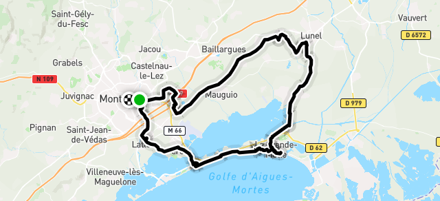 Ride image for Les Samedis de SAMA CT - groupe avancé - Tour de l'Etang de l'Or par Lunel