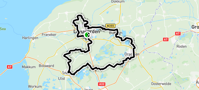 Ride image for HELM OP - Ronde van Fryslân - 140 km (eigen toertocht)