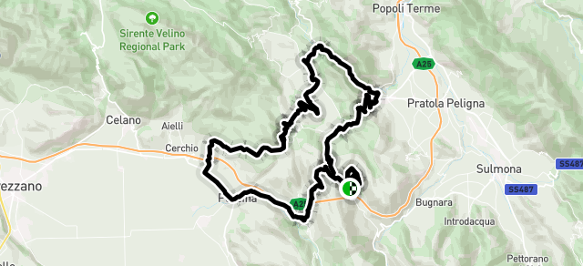 Ride image for Cocullo loop - 84 km via Pescena, Castel De Ieri & Goriano