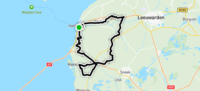Ride image for Route: 81,4 km Harlingen Fietsrit 5 juli 26