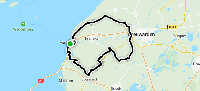 Ride image for Route: 84,8 km Harlingen Fietsrit