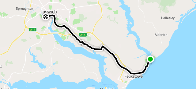 Ride image for Bawdsey to Ipswich Station
