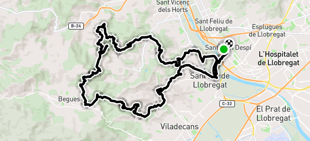 Ride image for Grup B - entreno pre-travesa -Coll de Can Bori, Puig Vicenç y Coll de la Serra de Can Valent desde Sant Joan Despí
