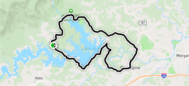 Lake James Loop From Fonta Flora Brewery Whippoorwill Farm