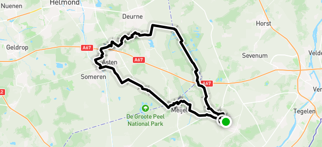 Ride image for 26 Asten 58km A en B