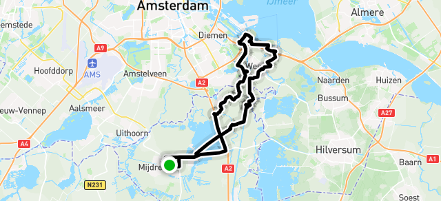 Ride image for openings route 2026 diemer zeedijk route 56  km track