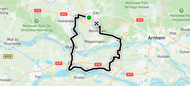 Ride image for W 58 km - Ochten, Andelst, Heteren