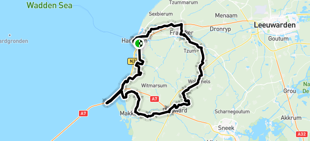 Ride image for Route: 73,8 km Ouweseun Fietsrit 11 okt.