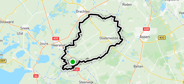 Ride image for Route: 124,8 km Wolvega Fietsrit