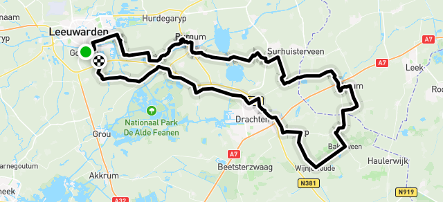 Ride image for RACE - Zondagsmorgenrit, 9.00 uur, ca. 95 km
