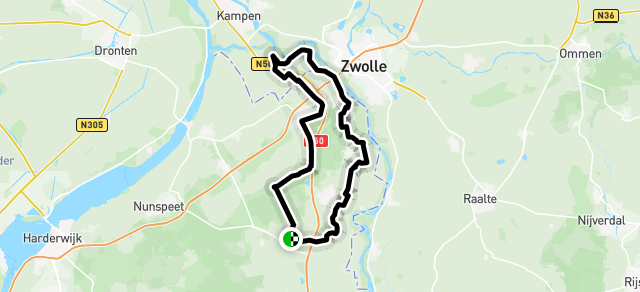 Ride image for Route 11 64 Km Epe-Wezep-De Zande-Zalk-Hattem-Hoornse broek-Oene-Epe
