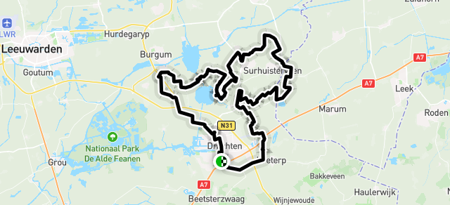 Ride image for Friesche Vlaanderen Tocht 75 km
