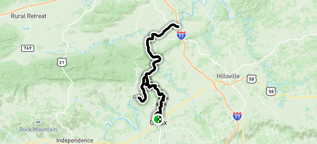Ride image for New River Trail Tuesday Route