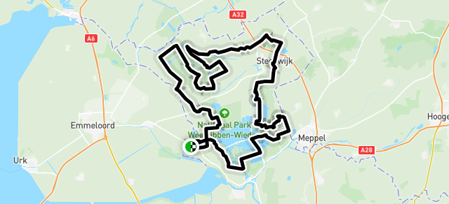 Ride image for Weerribben vanuit Vollenhove 111km