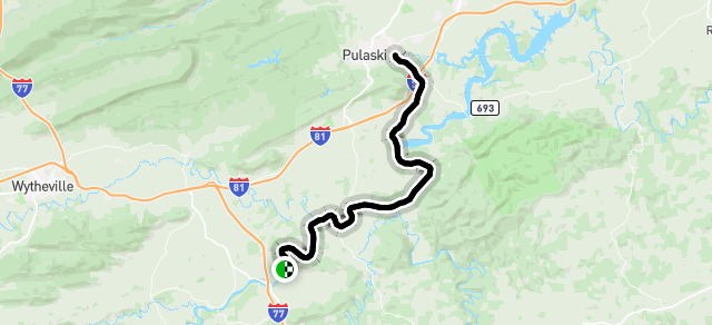 Ride image for Foster Falls - Pulaski Out & Back