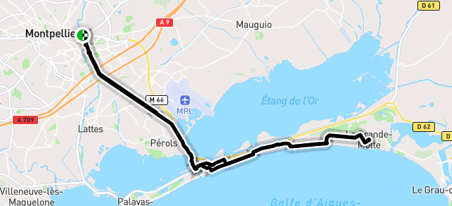 Road ride from Montpellier to LGM