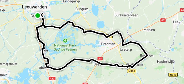 Ride image for Race - Zondagmorgenrit, 9.00 uur, ca. 90 km (A Groep)
