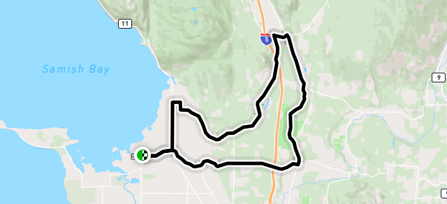 Ride image for Edison  cw loop Colony, Friday Crk, Bow Hill 20.2 mi, 743 ft