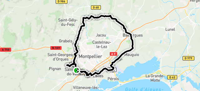 Ride image for Parcours 3 : 67 km - 424m - 22542480